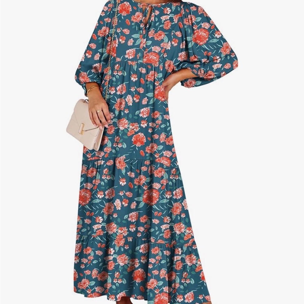 Long dress Hawaiian theme
